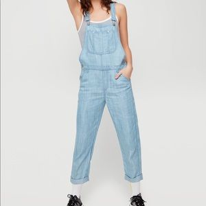 Tna Senryu Lightweight Denim Overalls, Sz M